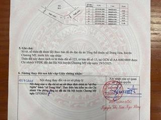 Lô góc 86m Trung Hòa xã Phú Nghĩa mới