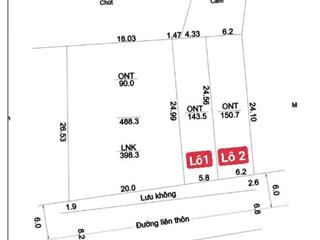 143,5m full thổ cư Tân Tiến - Xuân Mai , Chỉ 2,8 tỉ 