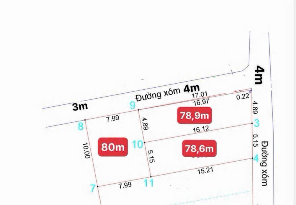 Lô góc 78,9m Thanh Bình xã Phú Nghĩa, Chỉ 2,4 tỉ