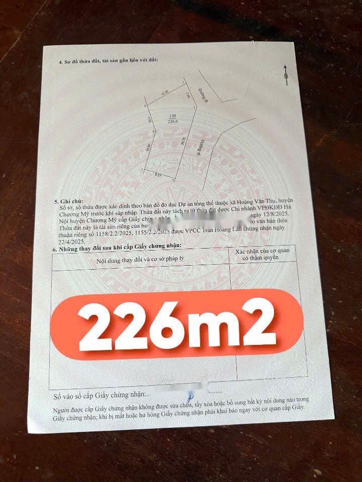 226M trục chính liên thôn Hoàng Văn Thụ, Chỉ 3,4 tỉ 