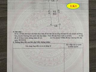 83,6M làn 2 Quốc lộ 6 xã Đông Sơn, Chỉ 3,35 tỉ