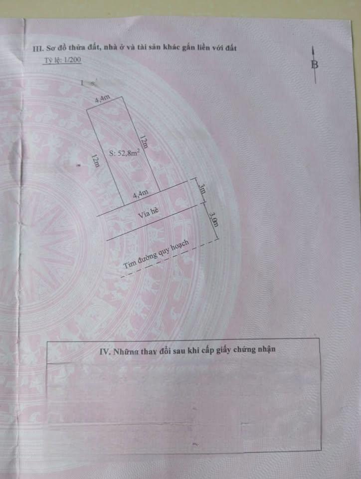 Bán lô đất có diện tích 52,8m2 Tại Khu Tái Định Cư Đồng Giáp - Hải An - Hải Phòng.