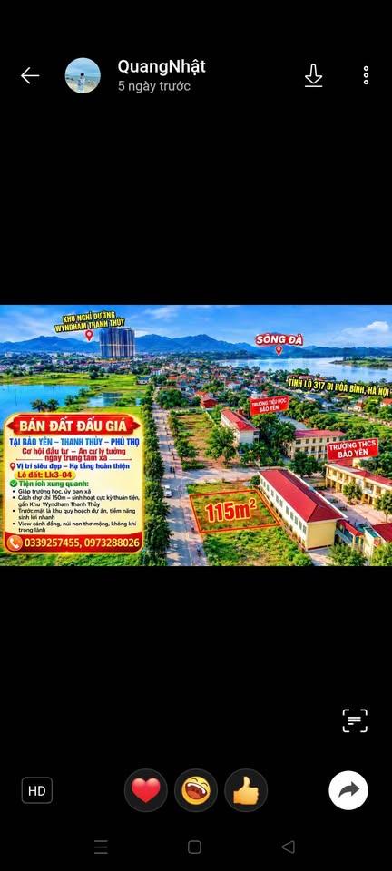 Giá chỉ 2 tỷ xxx khách hàng đã được sở hữu Lô Đất Đấu Giá Siêu Đẹp Tại Bảo yên – Thanh