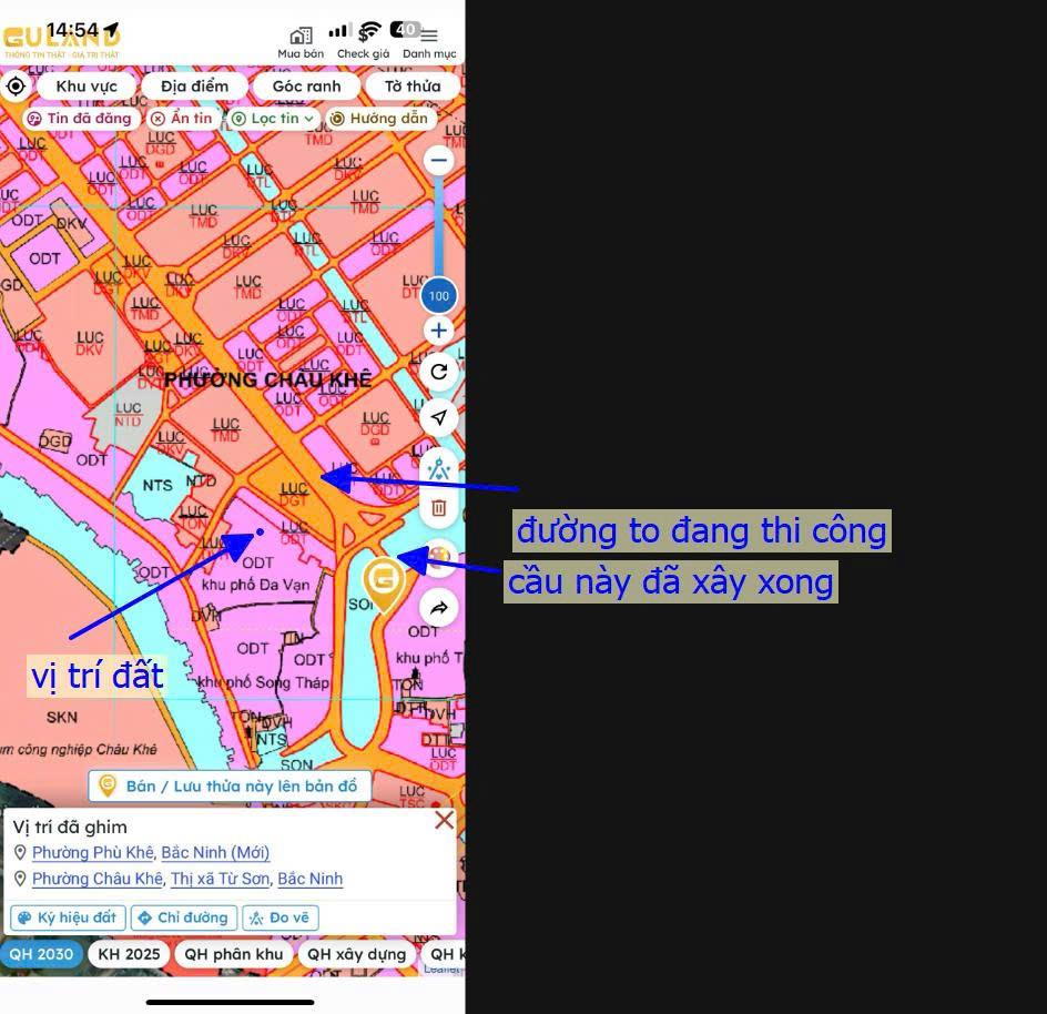 Bán lô đất Có Diện Tích 48,6 m² (Mặt tiền 6.8m) Tại Phường Châu Khê, Thành phố Từ Sơn,