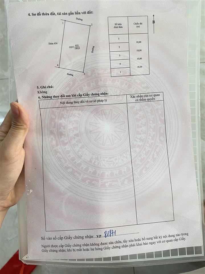 Bán lô đất 180m2 full thổ cư Thuộc  Phường Tam Điệp – Ninh Bình.( lô đất 3 mặt tiền )