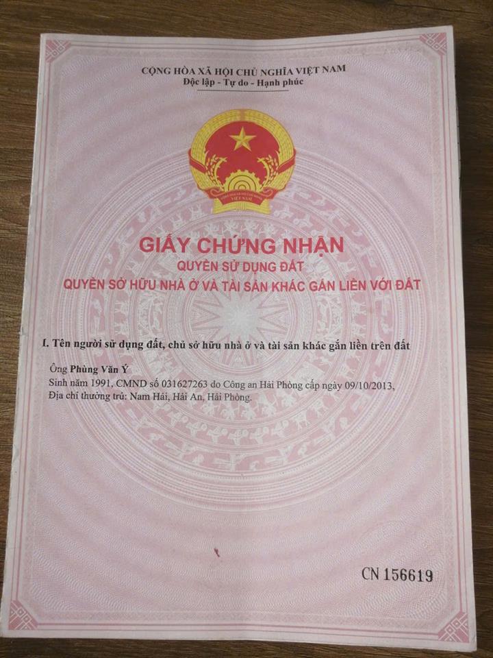 Bán lô đất 65,6m2 Thuộc Khu Tái Định Cư Nam Hải 1 - Quận Hải An - Hải Phòng.