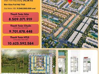 Biệt thự cam ranh, sở hữu lâu dài, rộng 212m2, thanh toán nhanh chiết khấu đến 21,5%