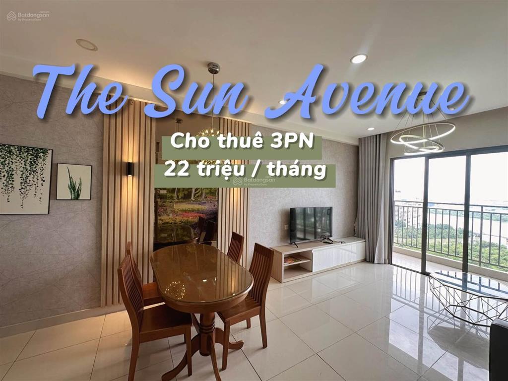 Trống sẵn căn 3pn  full nội thất tại the sun avenue, như hình,  em hỗ trợ xem nhà