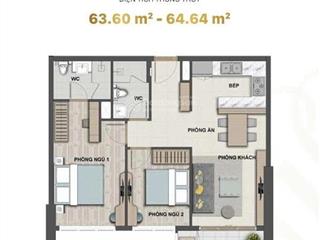 Em thiện chí bán căn 2pn  tầng cao view đông nam, layout 2 phòng có kính full, vuông vức