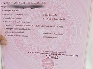 Bán nhà mặt tiền phạm ngũ lão, phường 3, gò vấp vị trí vàng kinh doanh 44,5m², sổ đẹp
