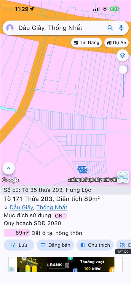 Bán đất xã hưng lộc, thống nhất, đồng nai