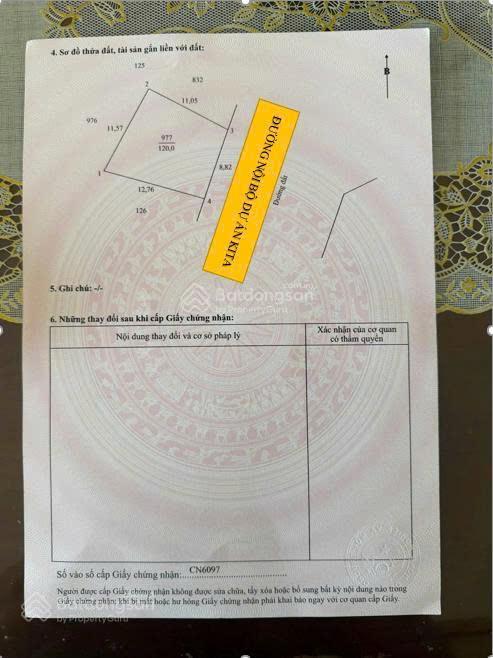 Cần bán lô đất với giá 3,85 tỷ vnd tiếp giáp dự án của kita group tại vĩnh long