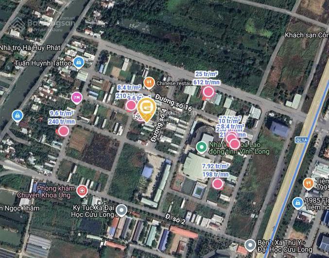 Cần bán lô đất với giá 1.6 tỷ vnd, diện tích 125 m2 tiếp giáp dự án của kita group tại vĩnh long