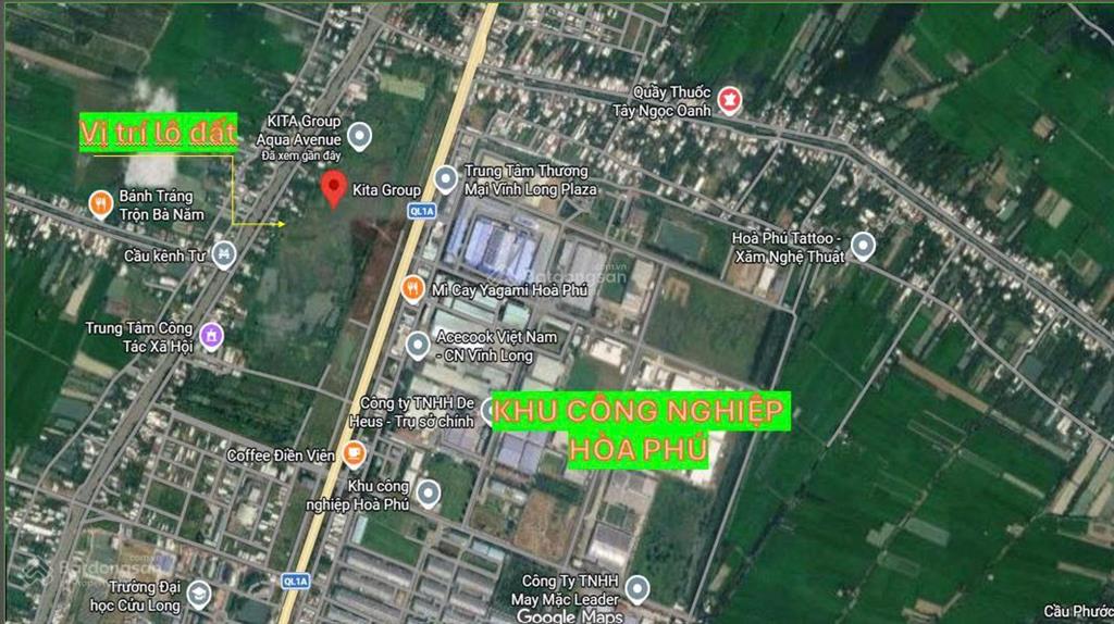 Cần bán lô đất với giá 3,85 tỷ vnd tiếp giáp dự án của kita group tại vĩnh long