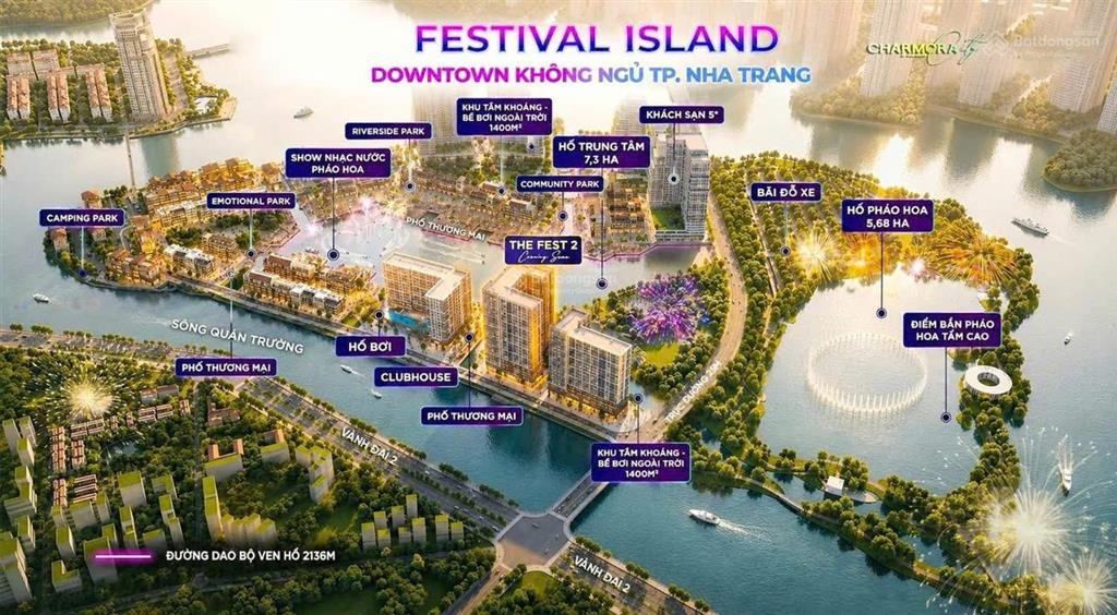 Bán căn hộ the fest tại charmora nha trang, view pháo hoa, khoáng nóng onsen