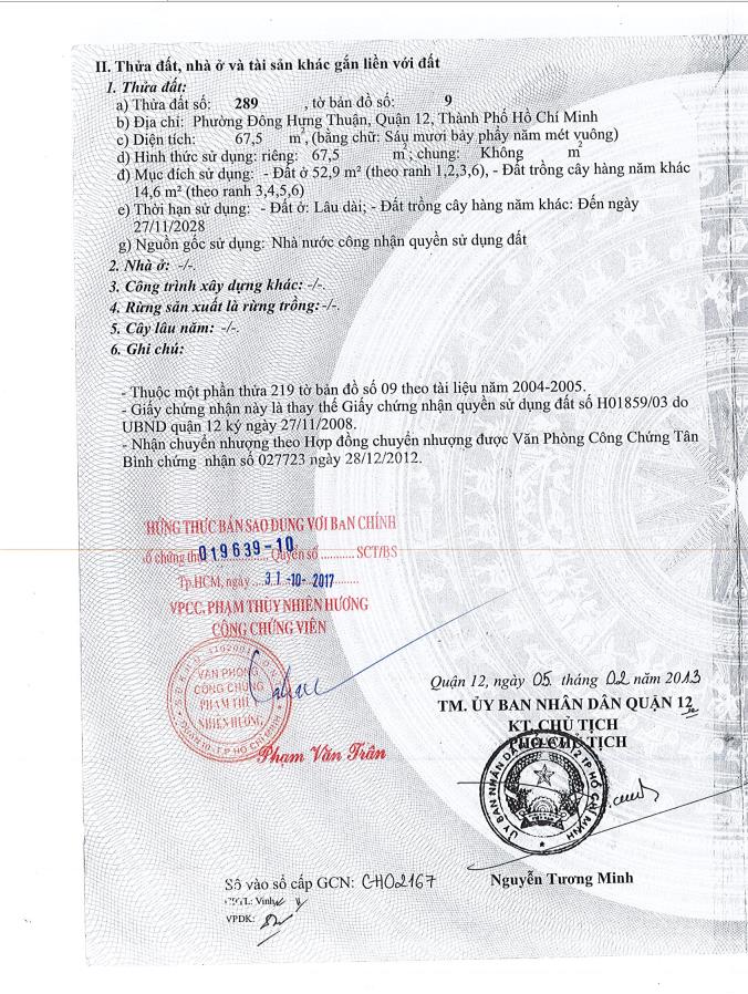 Bán nhà hẻm tô ký, đông hưng thuận q12 dt 68 m², shr