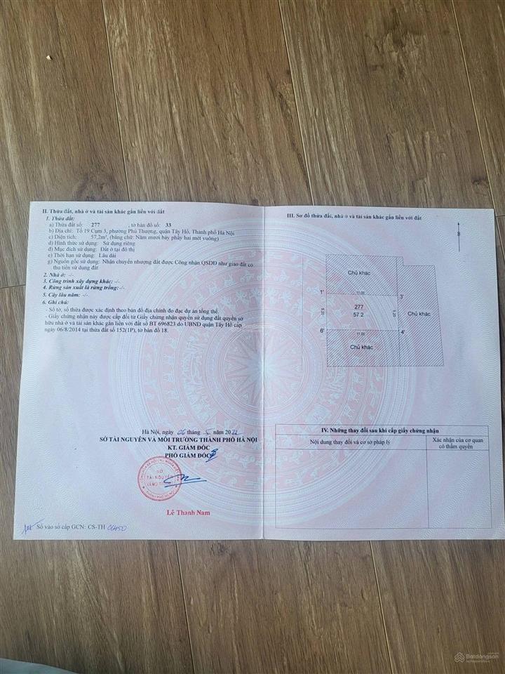 Đất hiếm phú thượng ngõ ô tô tránh, sát khu đô thị ciputra hà nội. diện tích 57m2 chỉ 12.6 tỷ