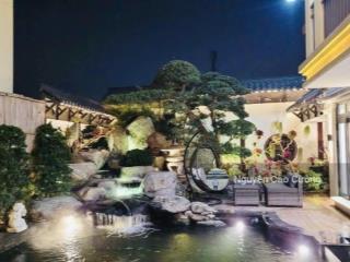 Biệt thự 430m2 sân vườn, hồ cá koi, view sông, bến du thuyền đẳng cấp, kdc vườn lài an phú đông q12