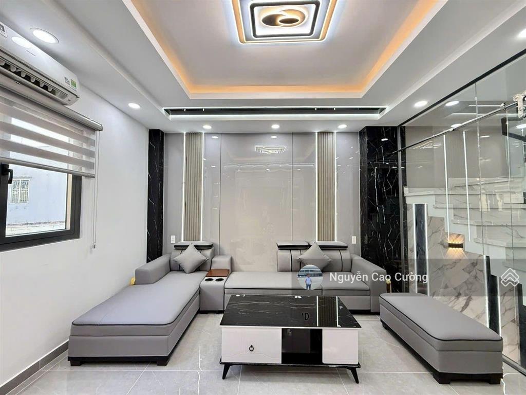 Nhà đẹp 4.5x14m, 1 lững 3 lầu hẻm 6m 1/ ngắn lê văn khương , gần bến xe buýt thới an, q12