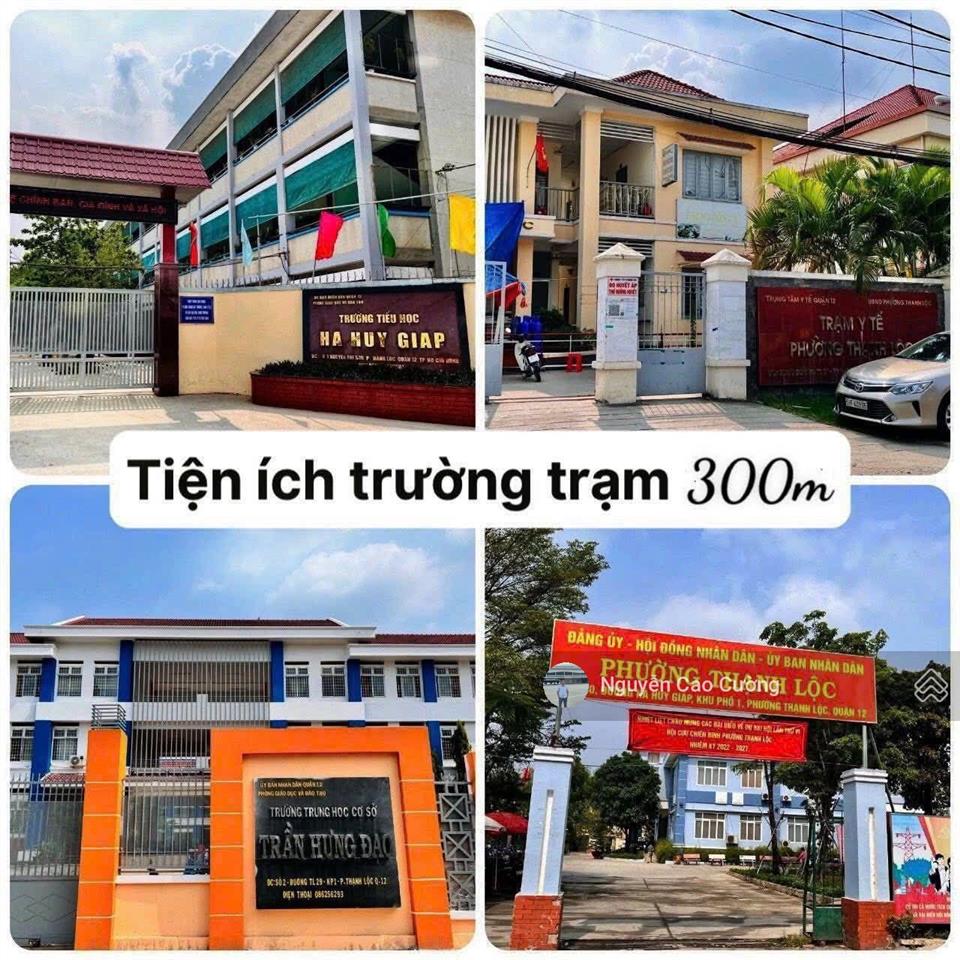 Biệt thự 12x21m 1lầu đường 7m thạnh lộc 37, vị trí trung tâm ngay ủy ban phường, cấp 3 thạnh lộc