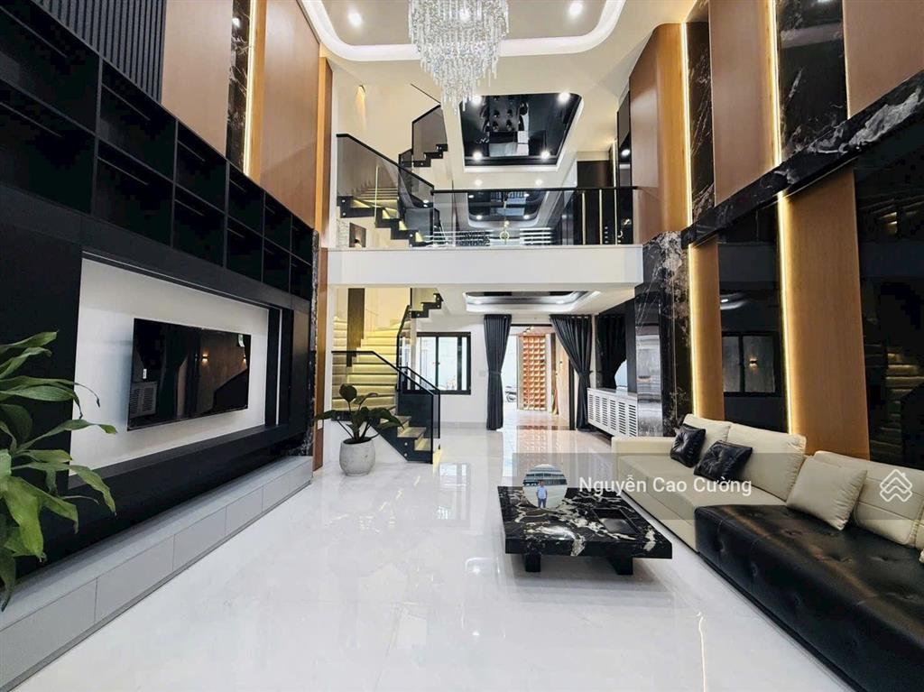 Nhà phố thiết kế đẹp luxury 5x15m 1lững 3 lầu thạnh lộc 37 gần uỷ ban phường, cấp 3 thạnh lộc