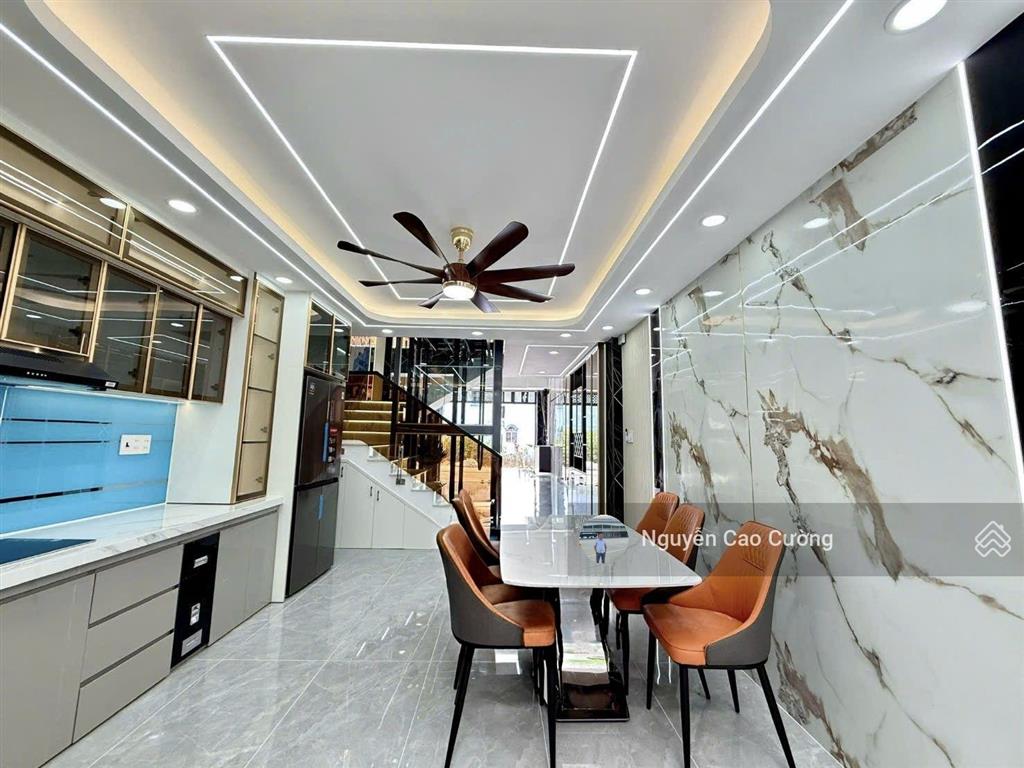 Nhà phố thang máy 4x16m đúc 1 lửng 3 lầu đường 14m điện nước âm khu đồng bộ thới an 16, p. thới an