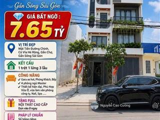 Nhà mặt tiền 4x13m 1lững 3 lầu thạnh lộc 31 đường 12m kinh doanh mở văn phòng công ty gần ngã tư ga