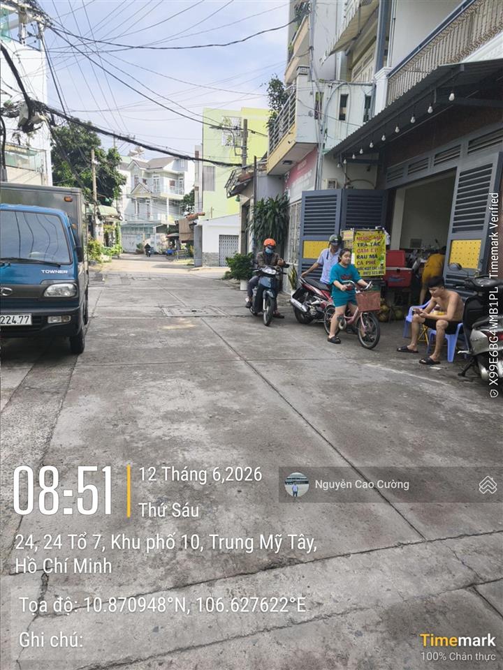 Mặt tiền nhánh hẻm 8m thông lâm thị hố, 4x20m 1 trệt 2 lầu tiện buôn bán, mở văn phòng công ty