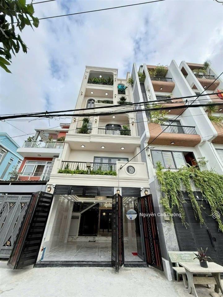 Siêu phẩm thang máy đẹp u mê 5,5x15m 1 lửng 3 lầu đường 8m khu an ninh thạnh xuân 38 shunrise