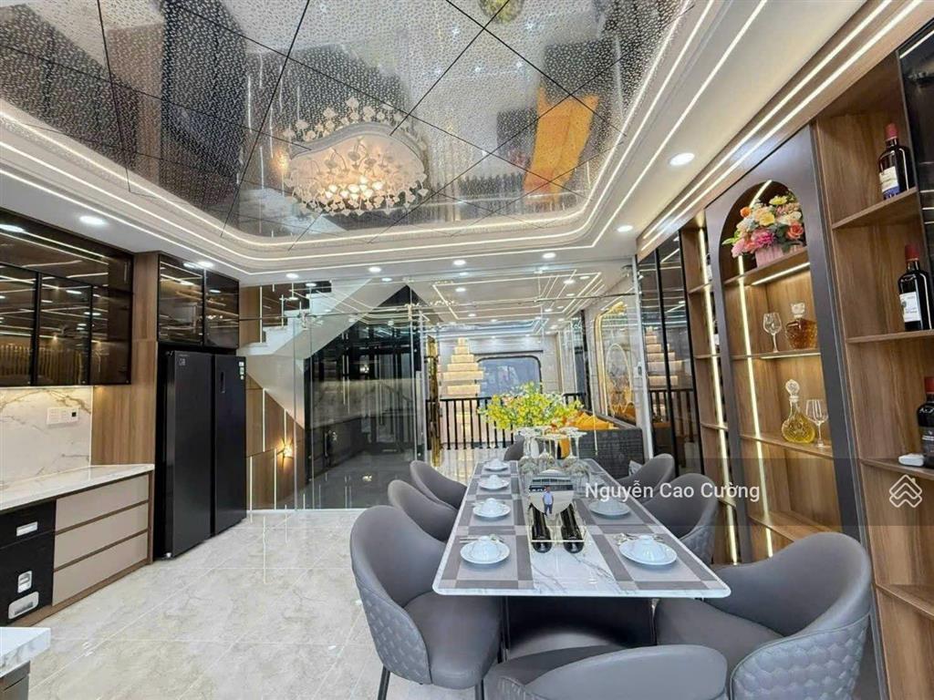 Siêu phẩm thang máy đẹp u mê 5,5x15m 1 lửng 3 lầu đường 8m khu an ninh thạnh xuân 38 shunrise
