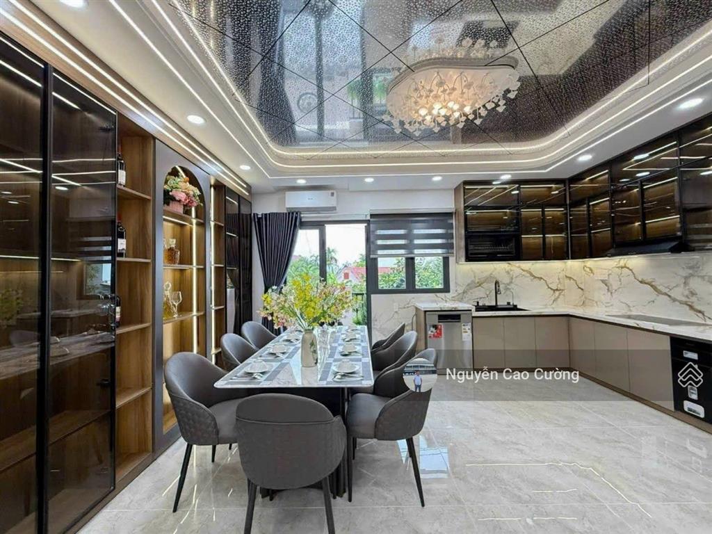 Siêu phẩm thang máy đẹp u mê 5,5x15m 1 lửng 3 lầu đường 8m khu an ninh thạnh xuân 38 shunrise