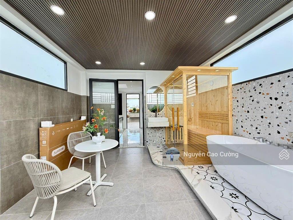 Nhà phố thang máy mặt tiền đường (đường d35 mới) thạnh xuân 23 4x21m 1 lửng 3 lầu đường 10m thông