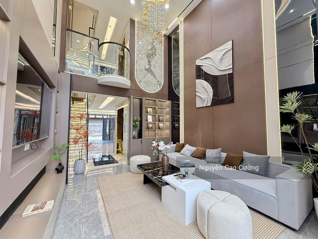 Nhà phố thang máy mặt tiền đường (đường d35 mới) thạnh xuân 23 4x21m 1 lửng 3 lầu đường 10m thông
