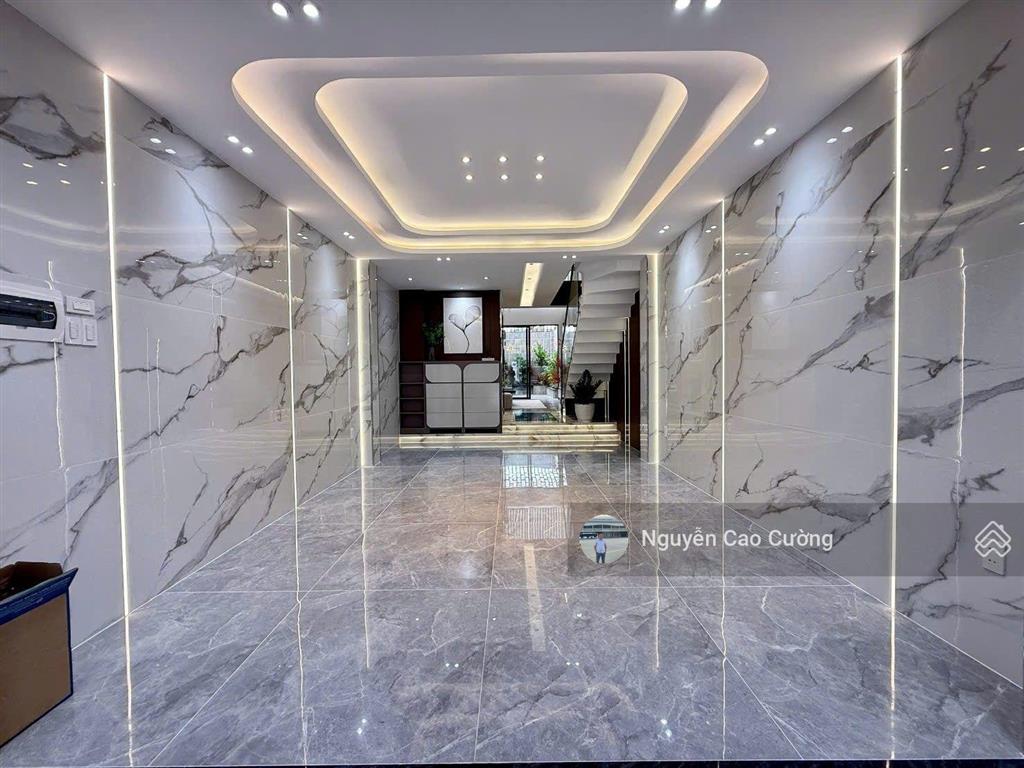 Nhà phố thang máy mặt tiền đường (đường d35 mới) thạnh xuân 23 4x21m 1 lửng 3 lầu đường 10m thông
