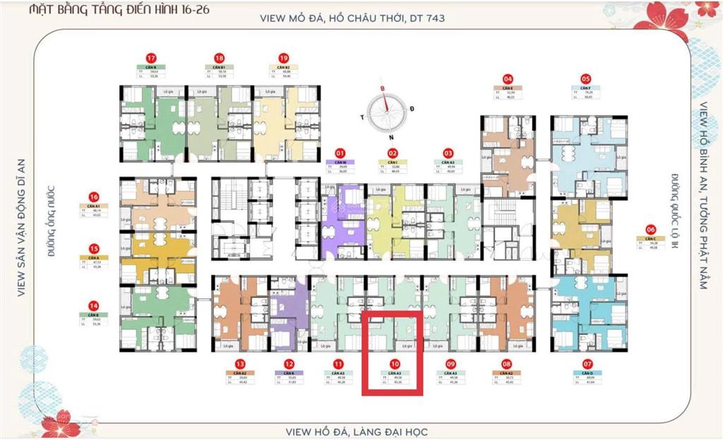 Chủ đi nước ngoài bán gấp bcons asahi  2pn tầng 26 view sài gòn, giá hđ 2,39 tỷ, chủ tặng lộc thêm