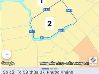 Quỹ đất hiếm còn sót lại tại nhơn trạch hơn 1ha đất ven rạch giá chỉ 1 triệu/m²