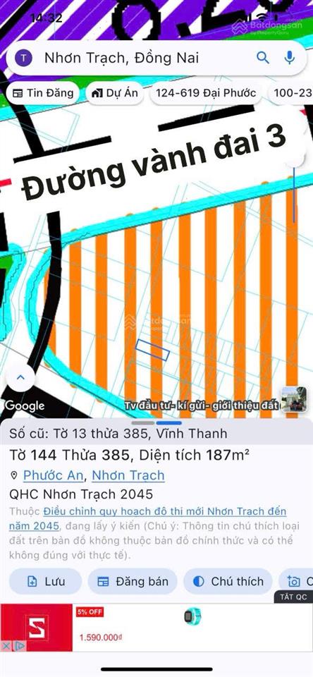 Ngop bán lô đât 1 sec vành đai 3 187m2 full thổ cư ngang 7,5m nở hậu sổ riêng công chứng ngay.