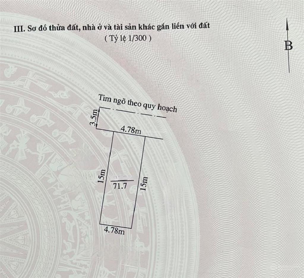 71.8m2 đất khu phân lô tuyến 2 ngô gia tự gần ngã 3 văn cao  ngang 4.78m  đông bắc