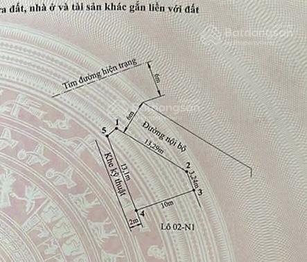 93.9m2 đất khu phân lô văn cao  ngang 13m thích hợp xây villa nhà vườn  tây tứ trạch