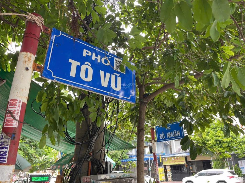 82m2 đất mặt phố tô vũ tuyến 2 văn cao  đường 15m  tây nam