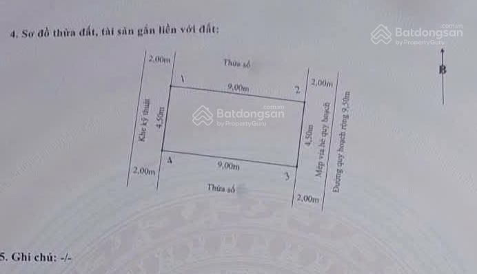 40.5m2 đất tđc 47 lê lai  ngang 4.5m  đường 9.5m