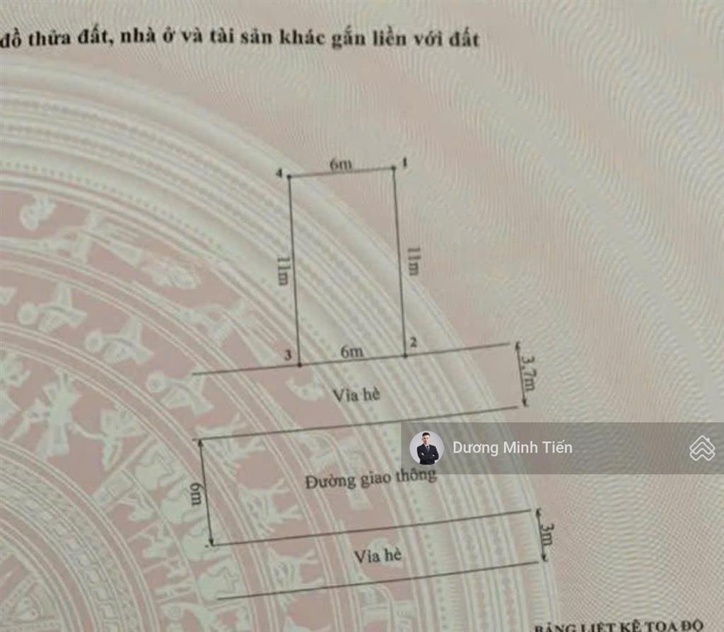 66m2 đất tđc sao sáng tuyến 2 ngô gia tự  ngang 6m  hướng nam