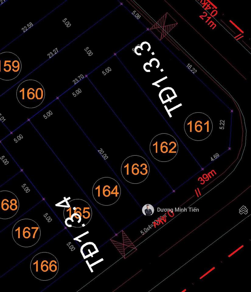 100m2 đất tđc đồng ninh  lê quang đạo  ngang 5m  đông nam