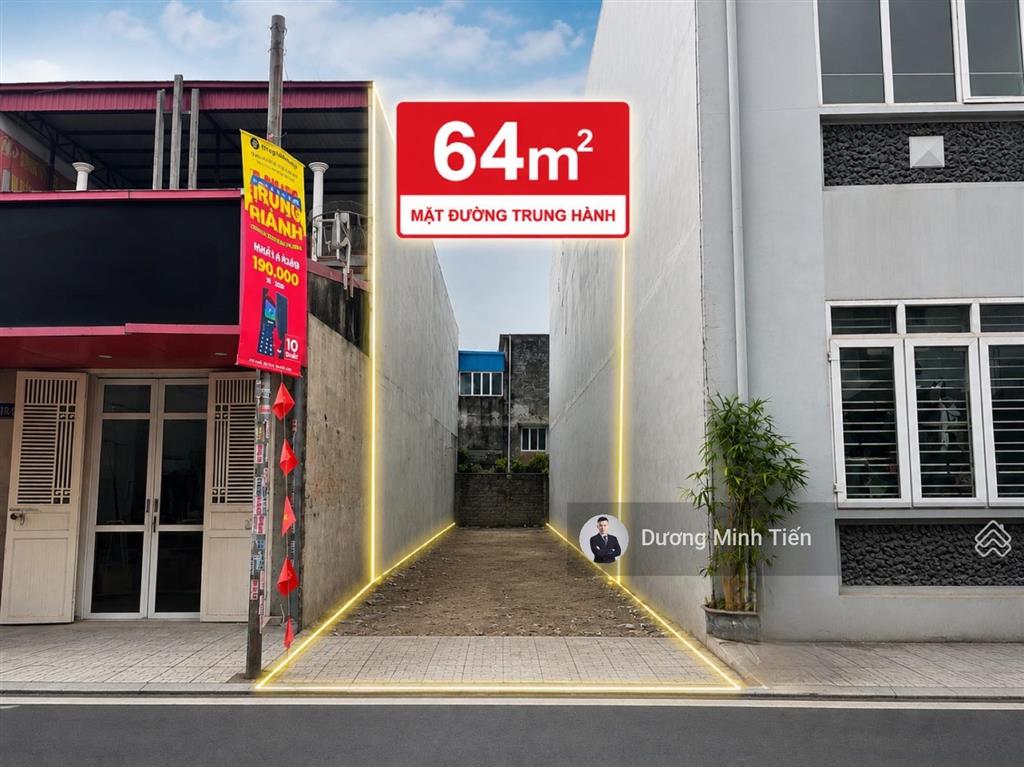64m2 đất mặt đường trung hành  điểm đẹp kinh doanh tốt