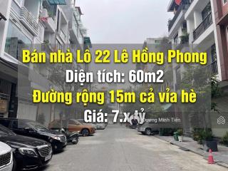 Bán đất tặng nhà cũ lô 22 lê hồng phong  60m2  đông nam  đường 15m