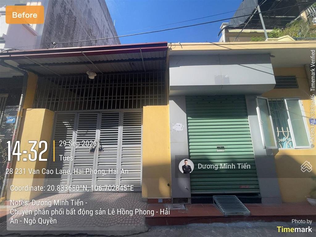 60m2 đất mặt ngõ tuyến 2 văn cao  hướng nam  ngõ 6m
