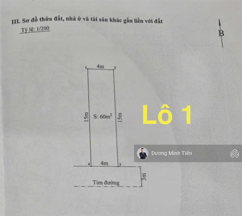 60m2 đất mặt ngõ tuyến 2 văn cao  hướng nam  ngõ 6m
