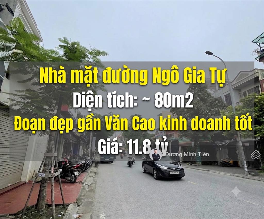 Nhà mặt đường ngô gia tự gần ngã 3 văn cao  điểm đẹp kinh doanh tốt