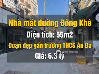Nhà 2 tầng 55m2 mặt đường đông khê gần thcs an đà  điểm đẹp kinh doanh tốt