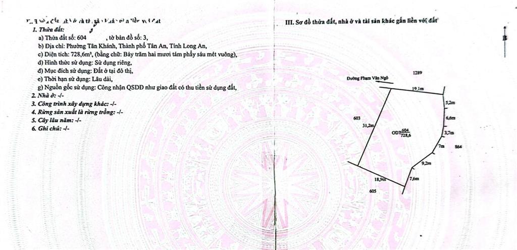 Chính chủ bán 3 lô đất liền kề vị trí đẹp tại Tân Khánh, TP Tân An